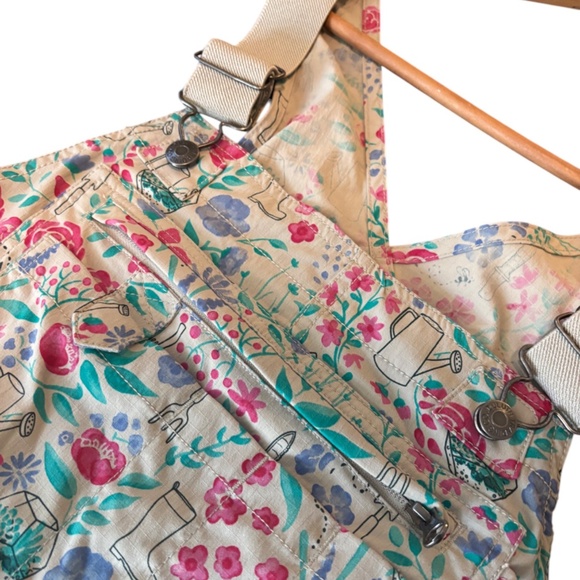 Duluth Trading Co Women’s Garden Print Utility Overalls Size M - Picture 3 of 4